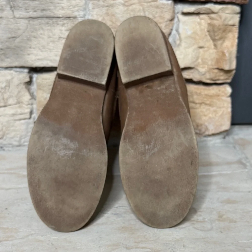DREAM‎ PAIRS KIDS Embroidered Brown Slip-On Cowgirl Ankle Boots Size 5